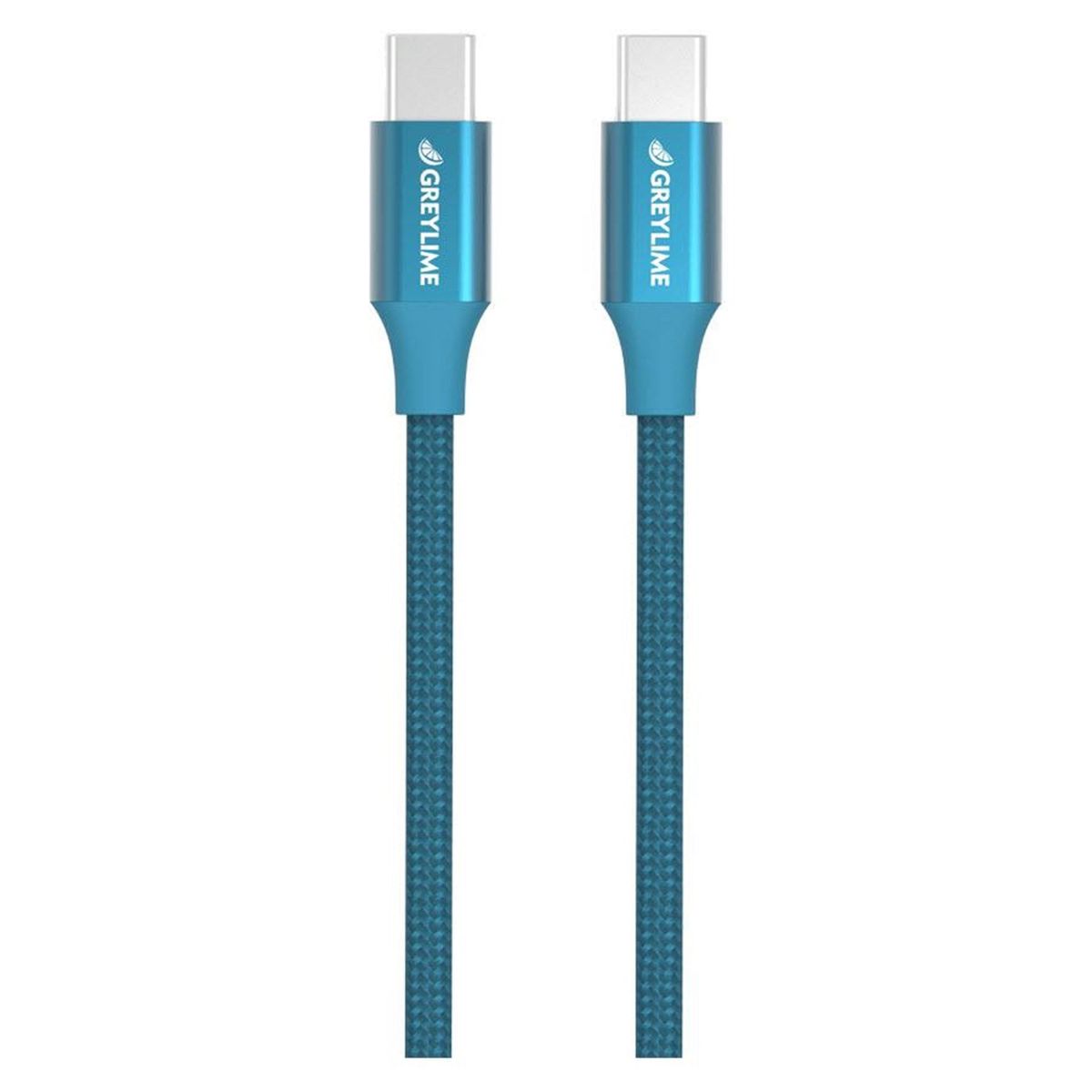 GreyLime Braided USB-C til USB-C 60W PD Kabel Blå 2 m