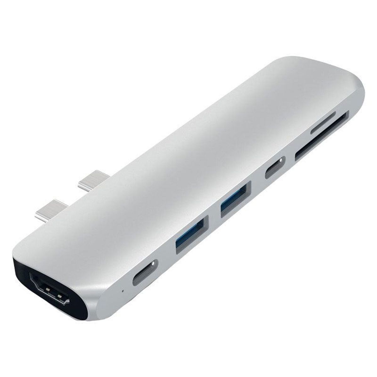 Satechi USB-C Pro Hub med 4K, Thunderbolt 3, Sølv