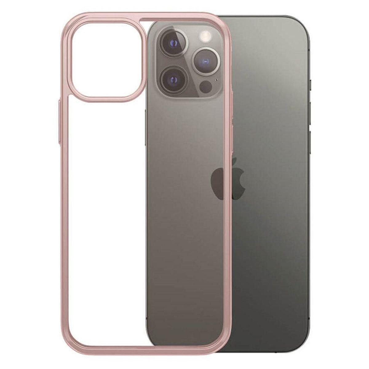 PanzerGlass ClearCase iPhone 12/12 Pro Cover, Rose Gold