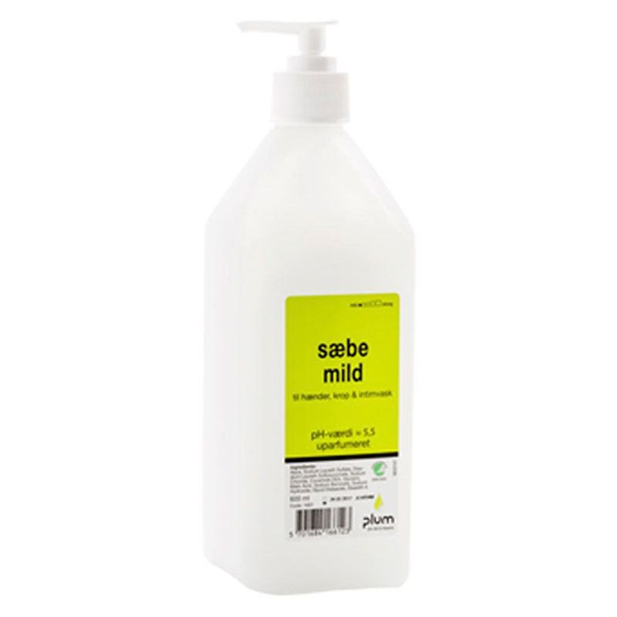 Plum mild cremesæbe, svanemærket uden parfume, 600ml