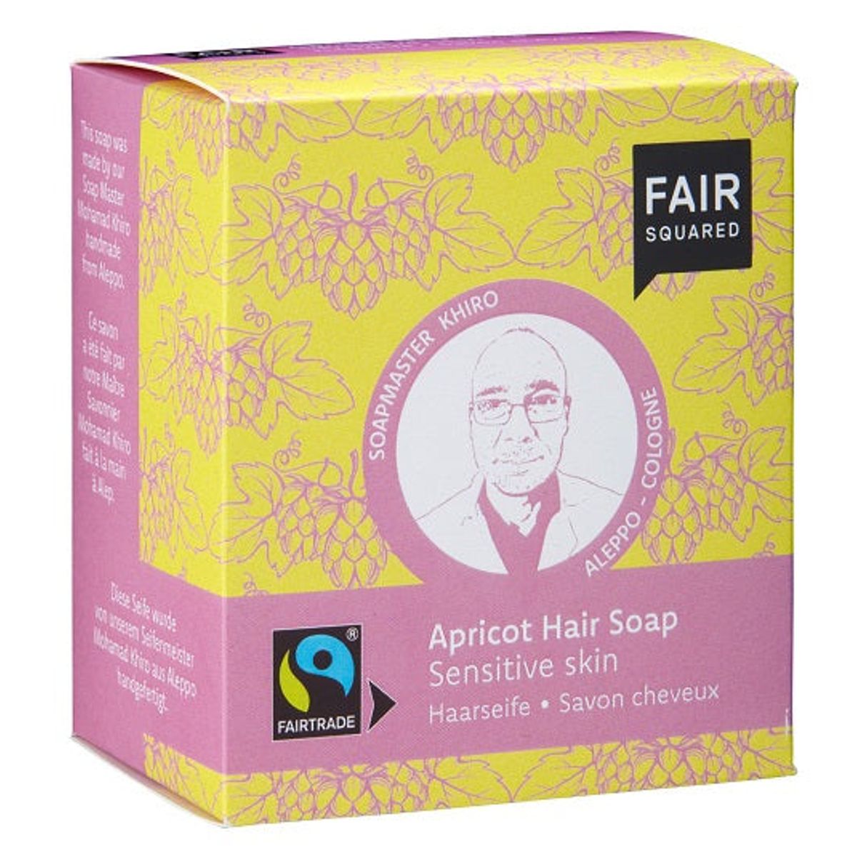 Fair Squared - Økologisk Abrikos Shampoobar Til Sensitive Hovedbund, 160 gram