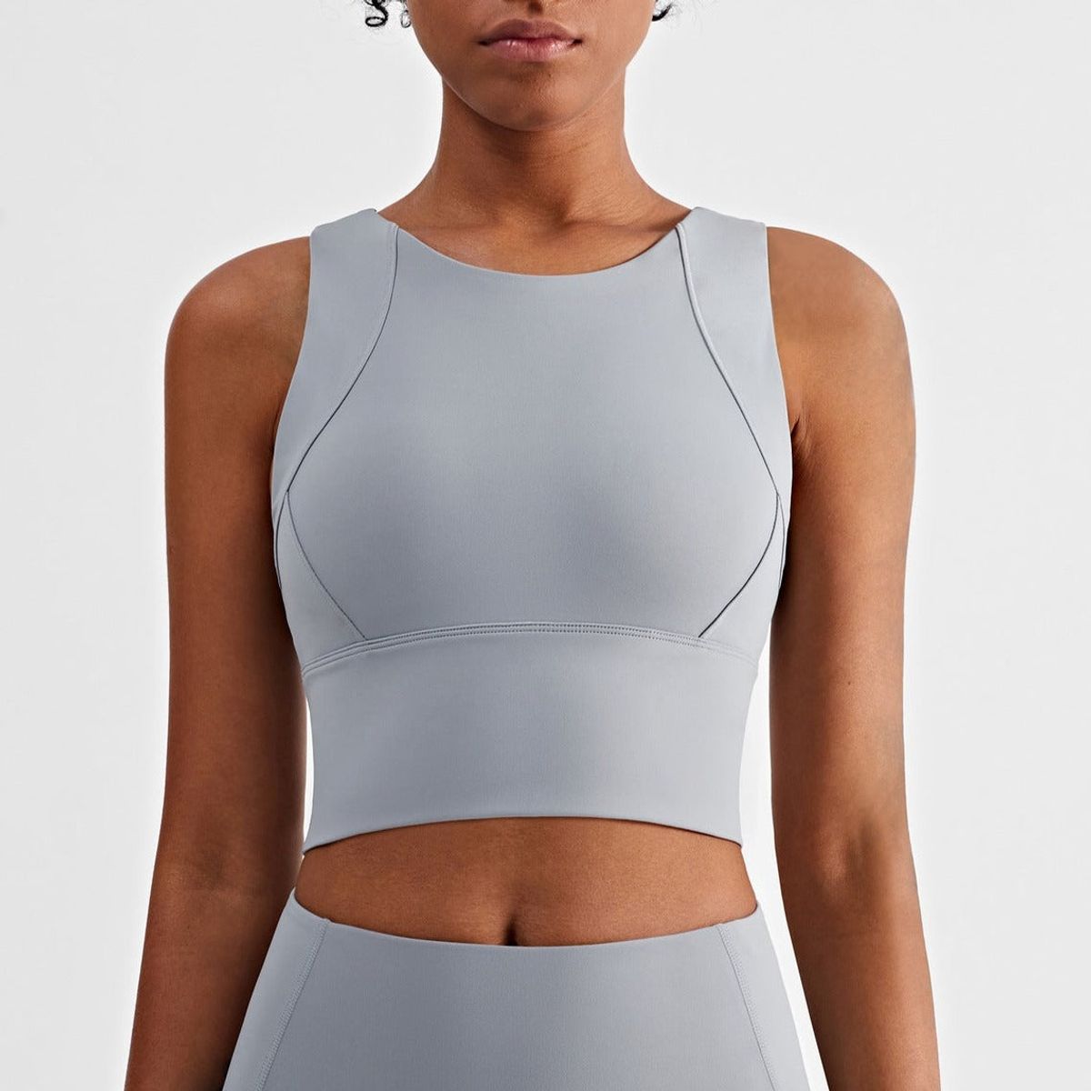 Nordic-wellness Crop Top - Cool Grey - L