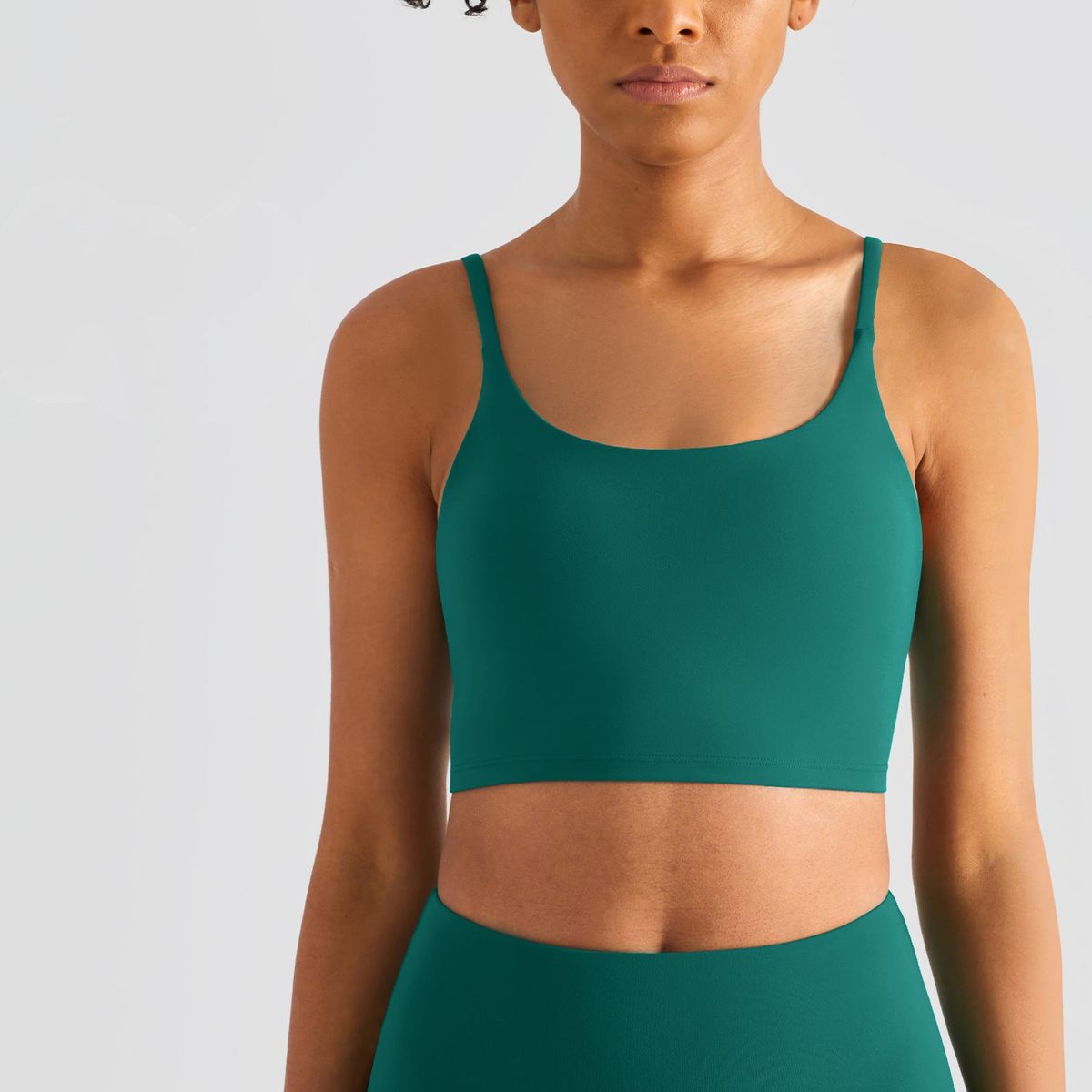 Nordic-wellness Cropped Top & Leggings - Dark Mint - XL