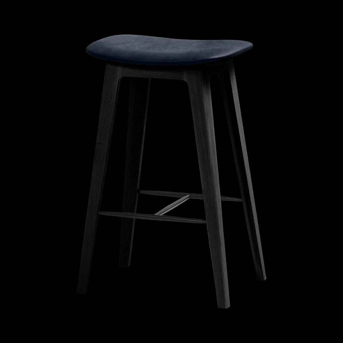 Nordic Bar Stool - Black Stained Oak