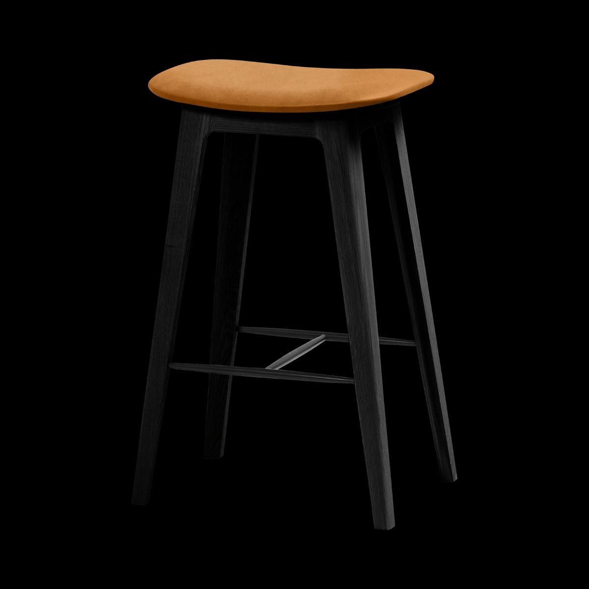 Nordic Bar Stool - Black Stained Oak