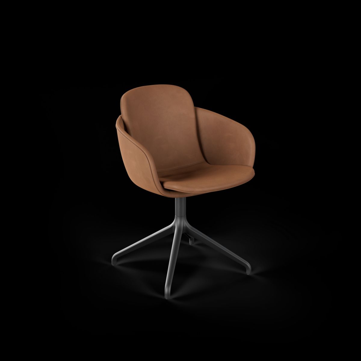 Chair no. One S2 Black Swivel