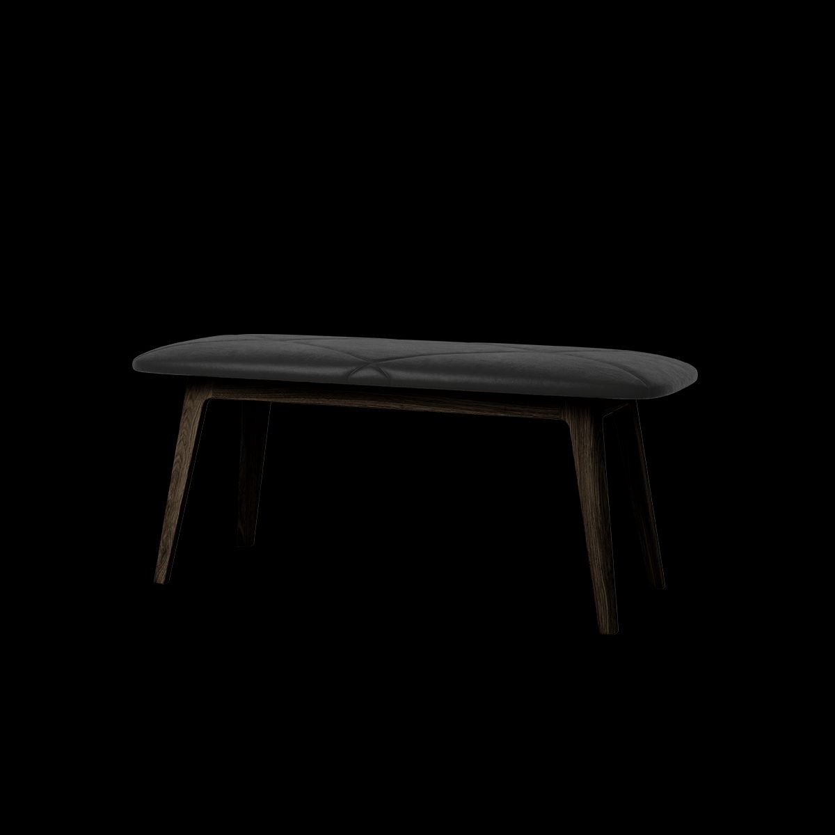 Nordic Bench - Dark Stained Oak