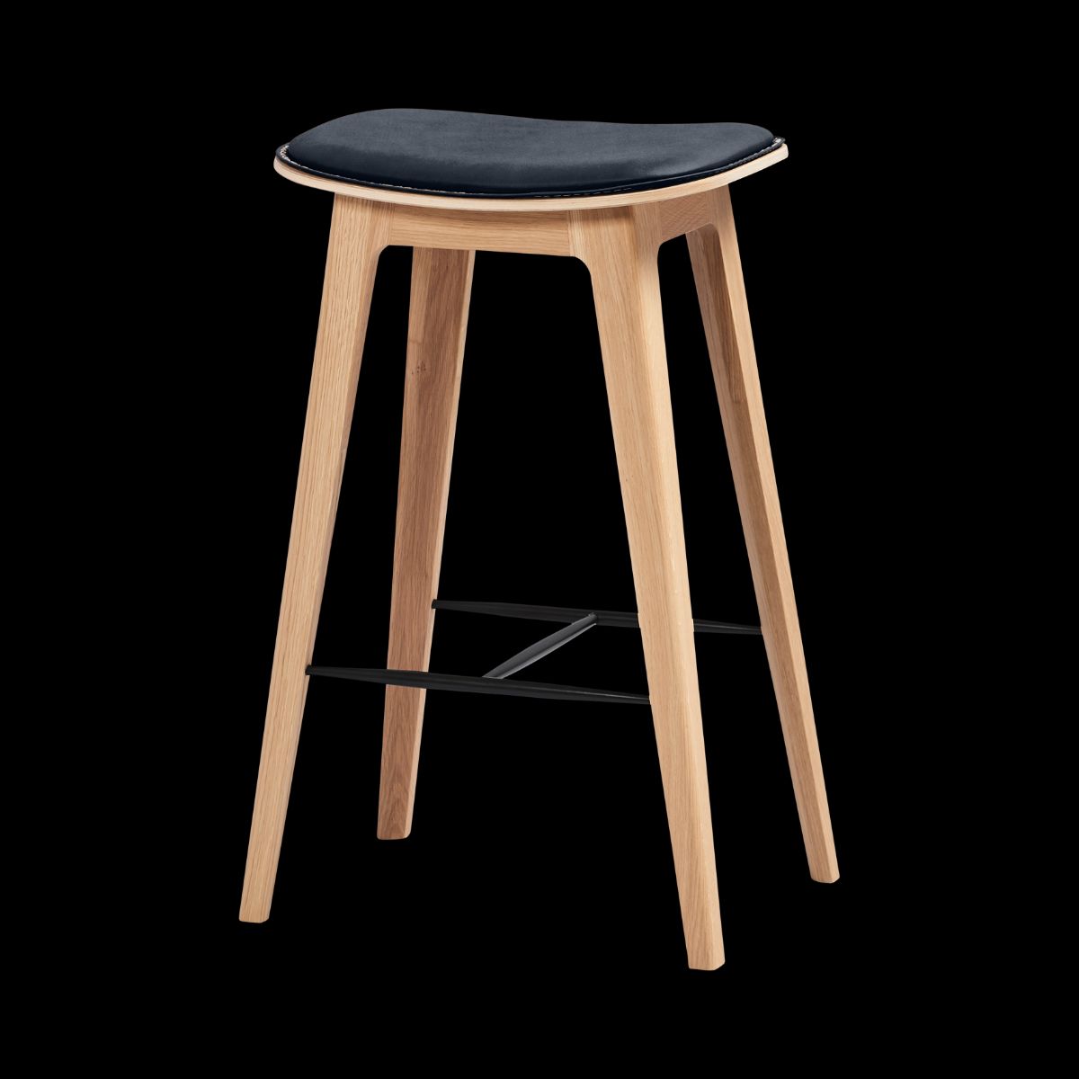 Nordic Bar Stool - Oak with stitches (2. sortering)