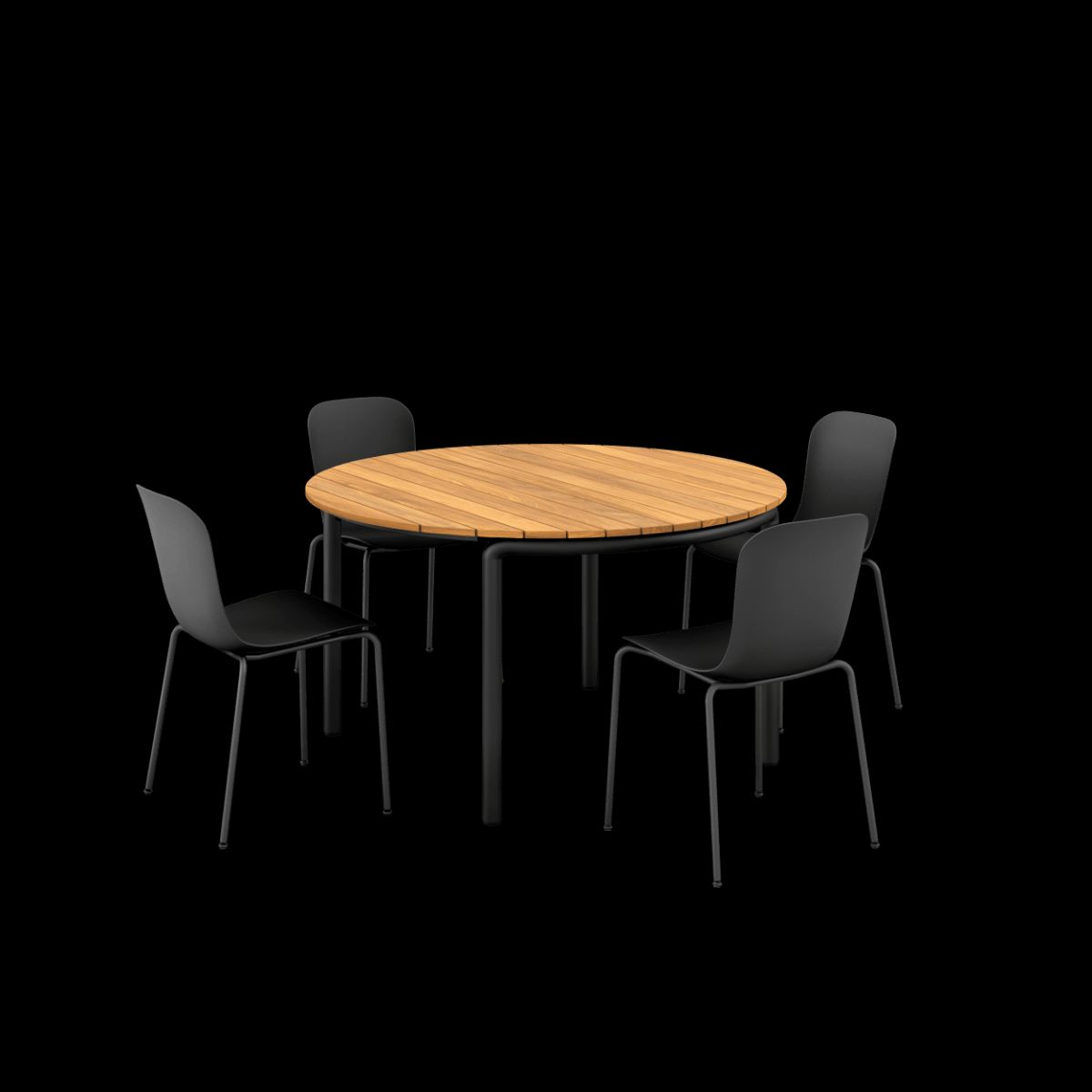 Patio Dining Table Ø133 + Patio Chair no. One S1