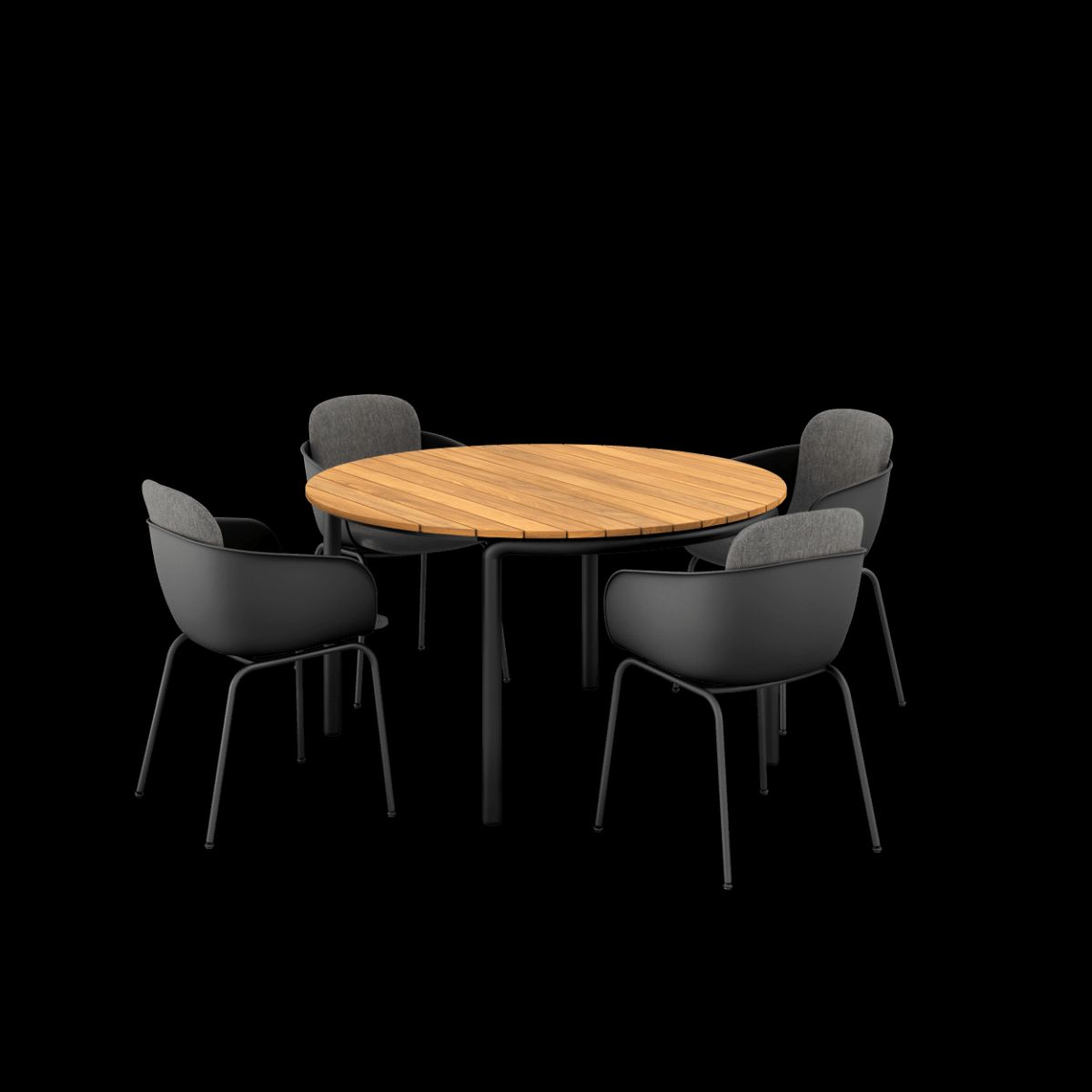 Patio Dining Table Ø133 + Patio Chair no. One S2