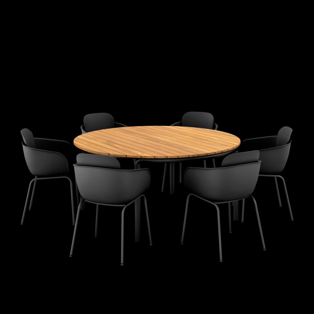 Patio Dining Table Ø160 + Patio Chair no. One S2