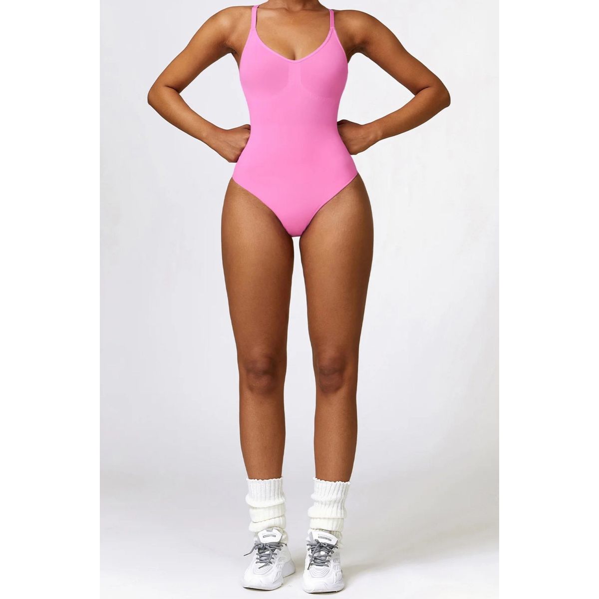 Bodysuit One-Piece med Stropper Pink - Medium / Pink