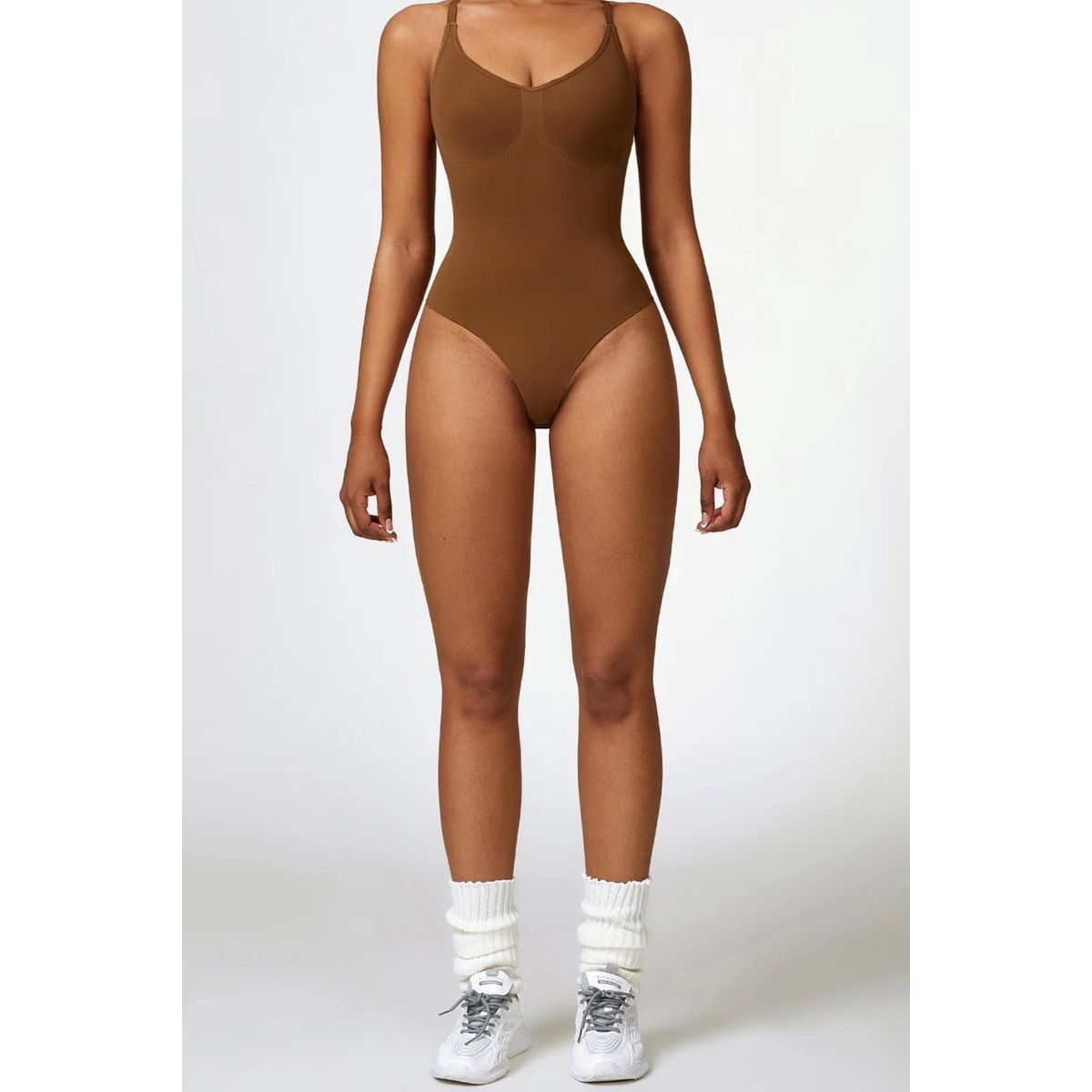 Bodysuit One-Piece med Stropper Chocolate - Medium / Chocolate