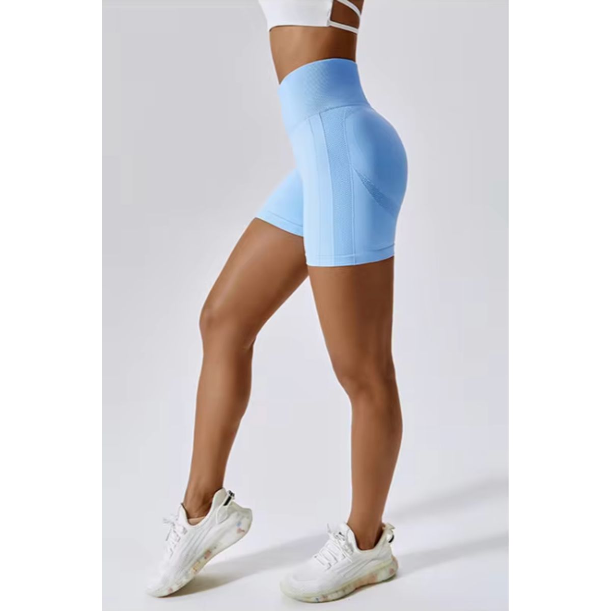 PerformancePro scrunch shorts SkyBlue - Large / SkyBlue