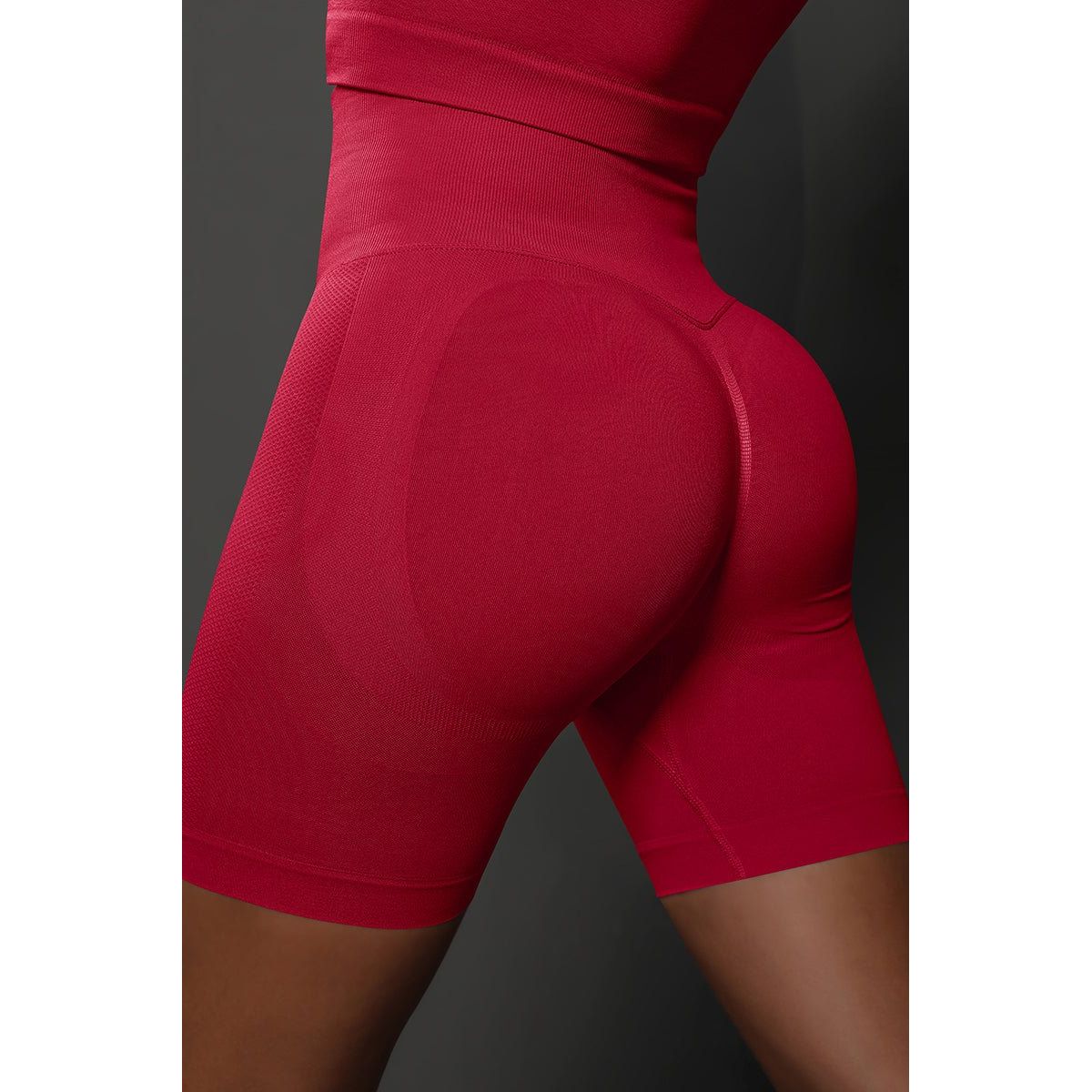 BodyCurve Scrunch Shorts Red - Small / Red