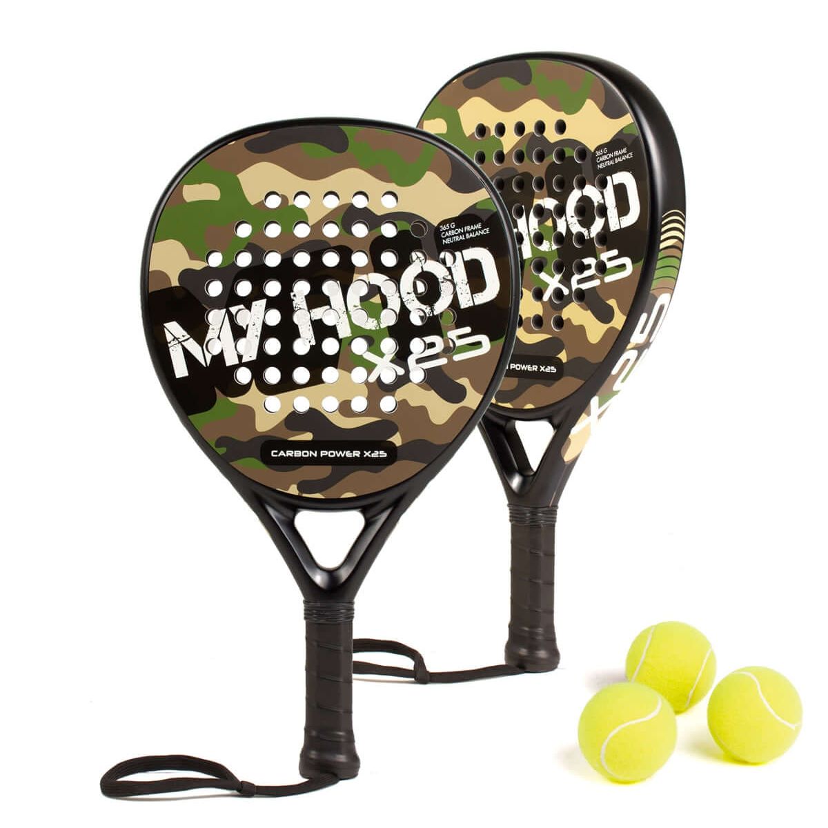 My Hood Padel Pack X25, Camo - (2 bat og 3 bolde)