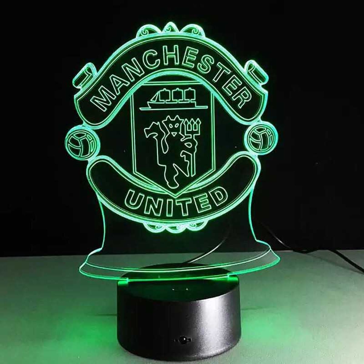 Manchester United 3D Fodbold lampe - Lyser i 7 farver