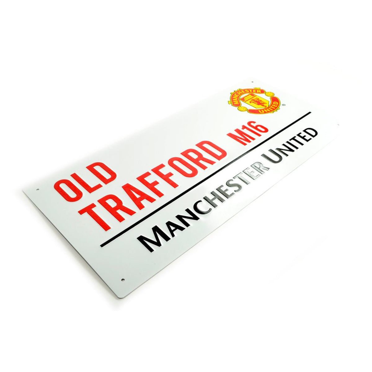 Manchester United skilt i metal (40x18 cm)