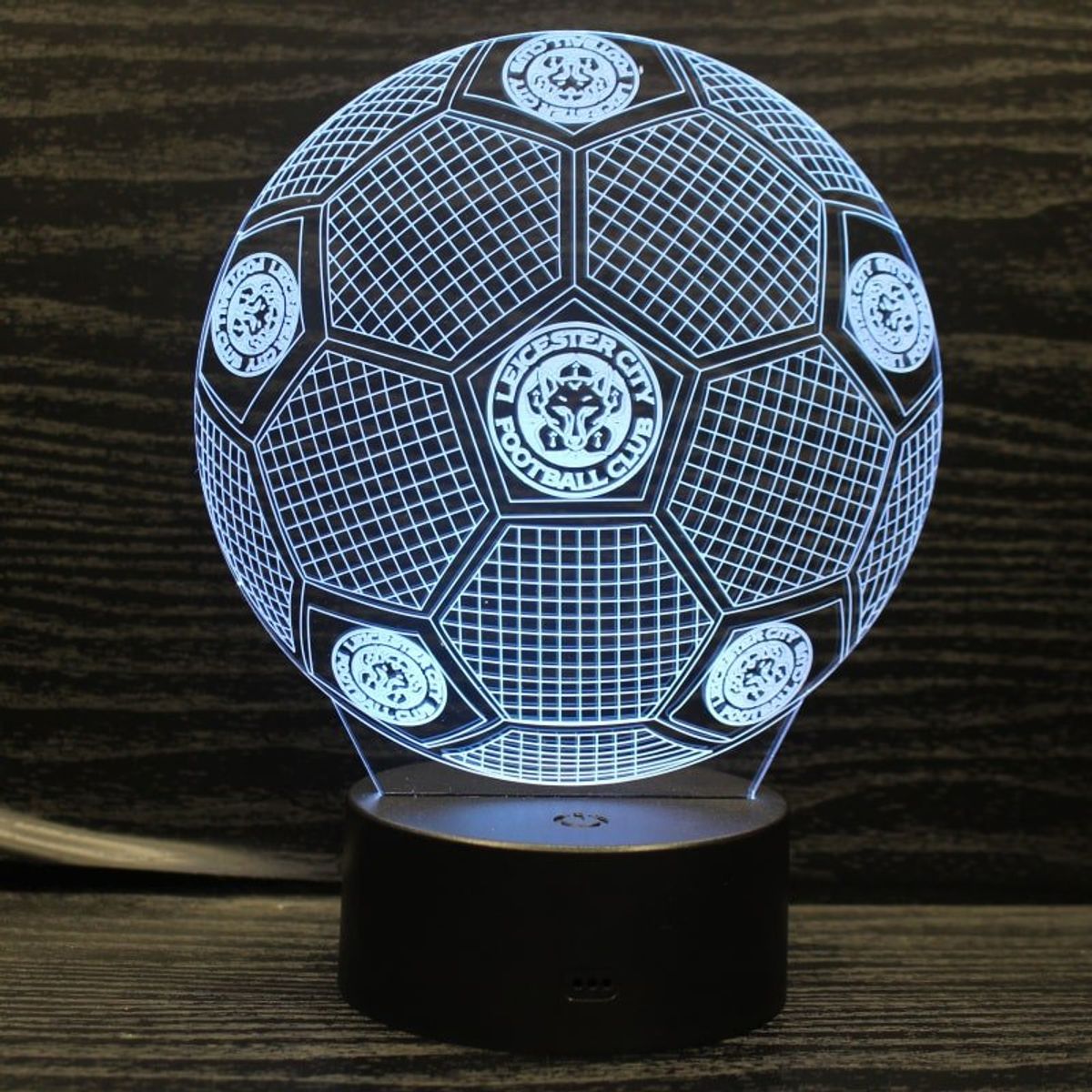 Leicester 3D Fodbold lampe - Lyser i 7 farver