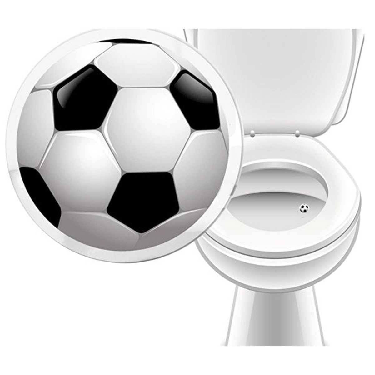 Toiletklistermærke, fodbold - 5 stk.