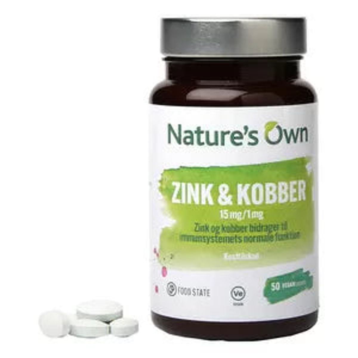 Natures Own - Nature's Own Zink & Kobber - 50 Kapsler