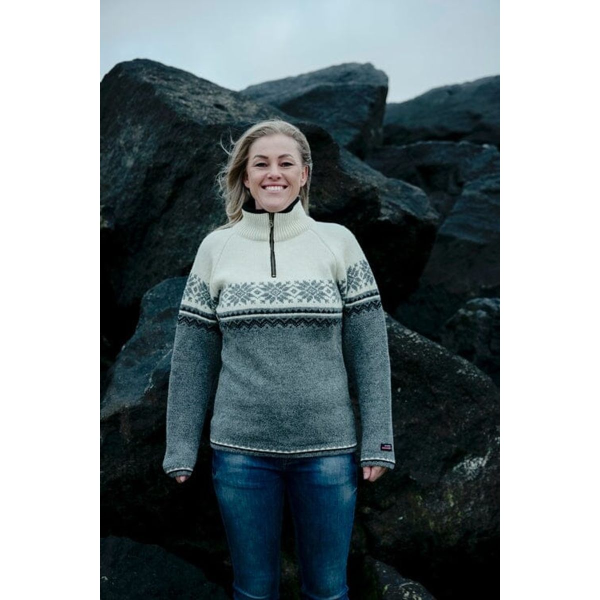 Charm - Sweater Fra Norge I 100% Ren Uld M/nordisk Mønster