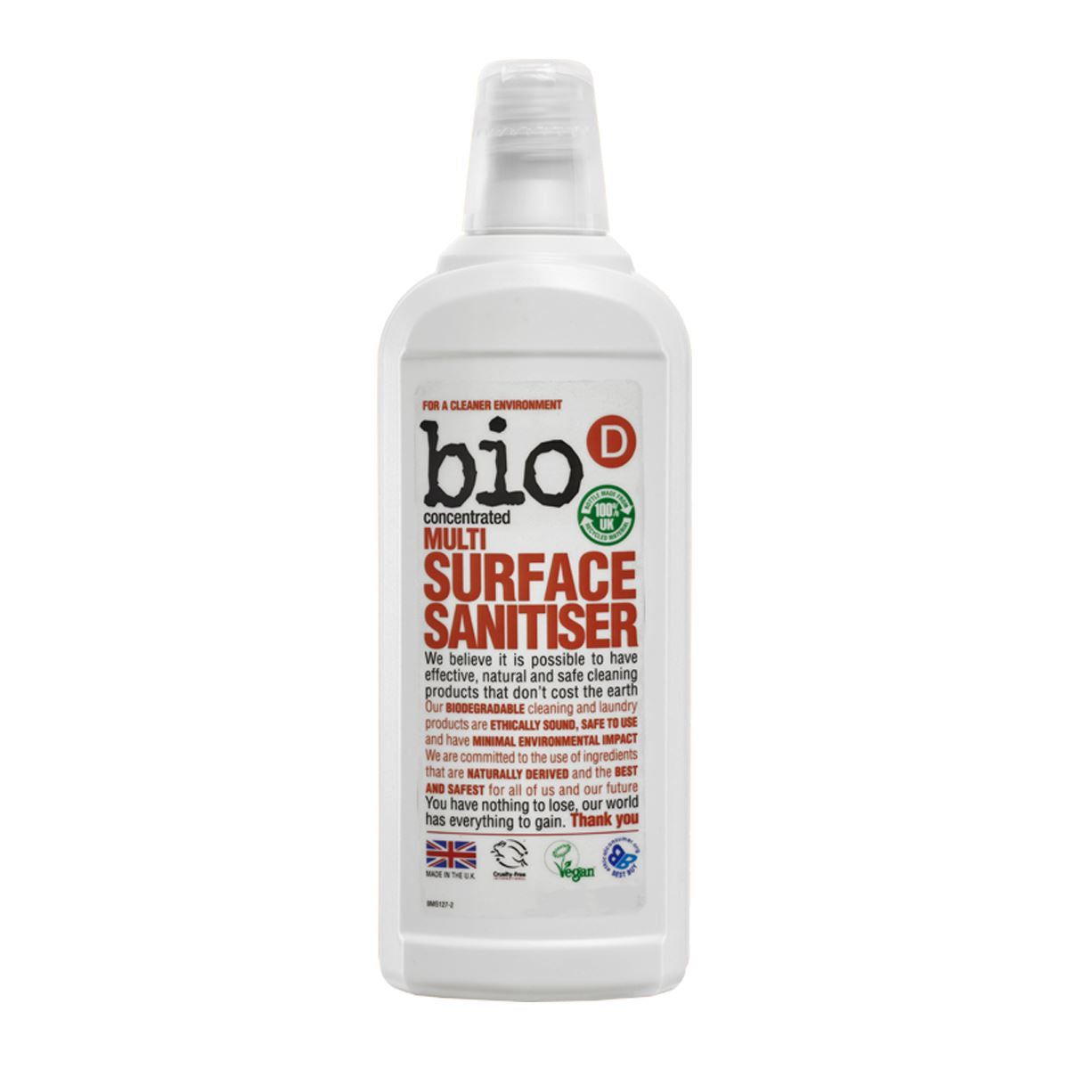 Bio-D-Multi Surface Sanitiser - 750ml