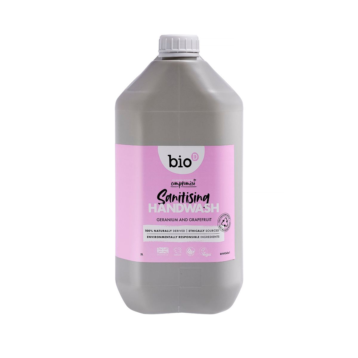 Bio-D - Antibakteriel Håndsæbe 5 L - Geranium & Grapefrugt