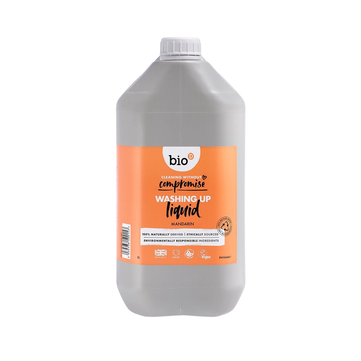 Bio-D - Flydende Opvaskemiddel - Mandarin - 5L