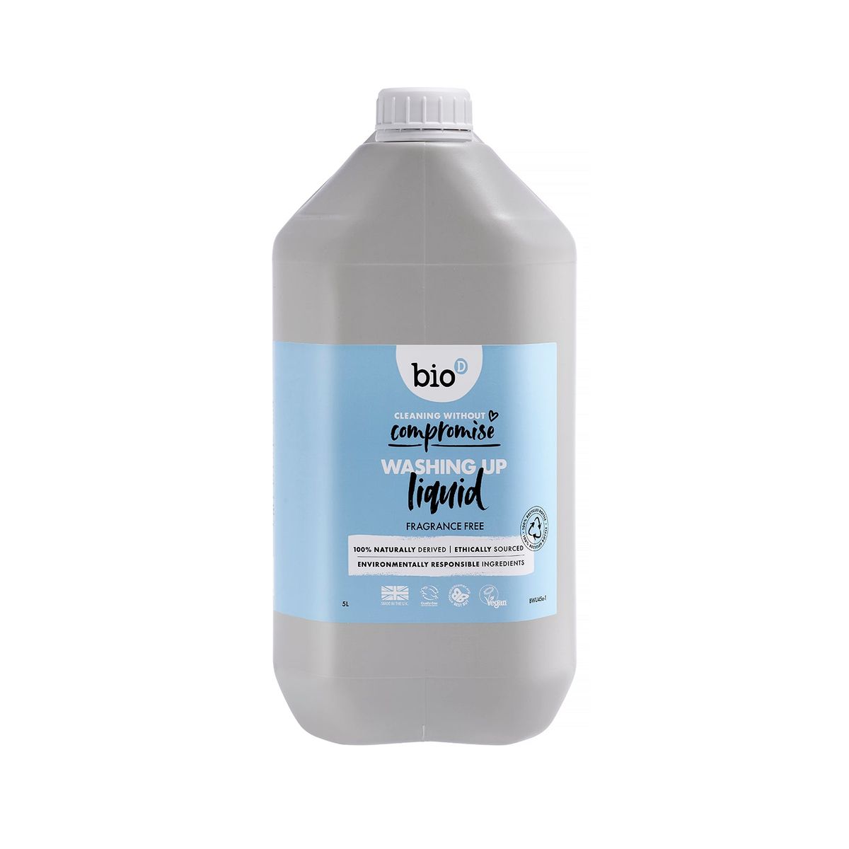 Bio-D - Flydende Opvaskemiddel - Uden Duft, 5 Liter