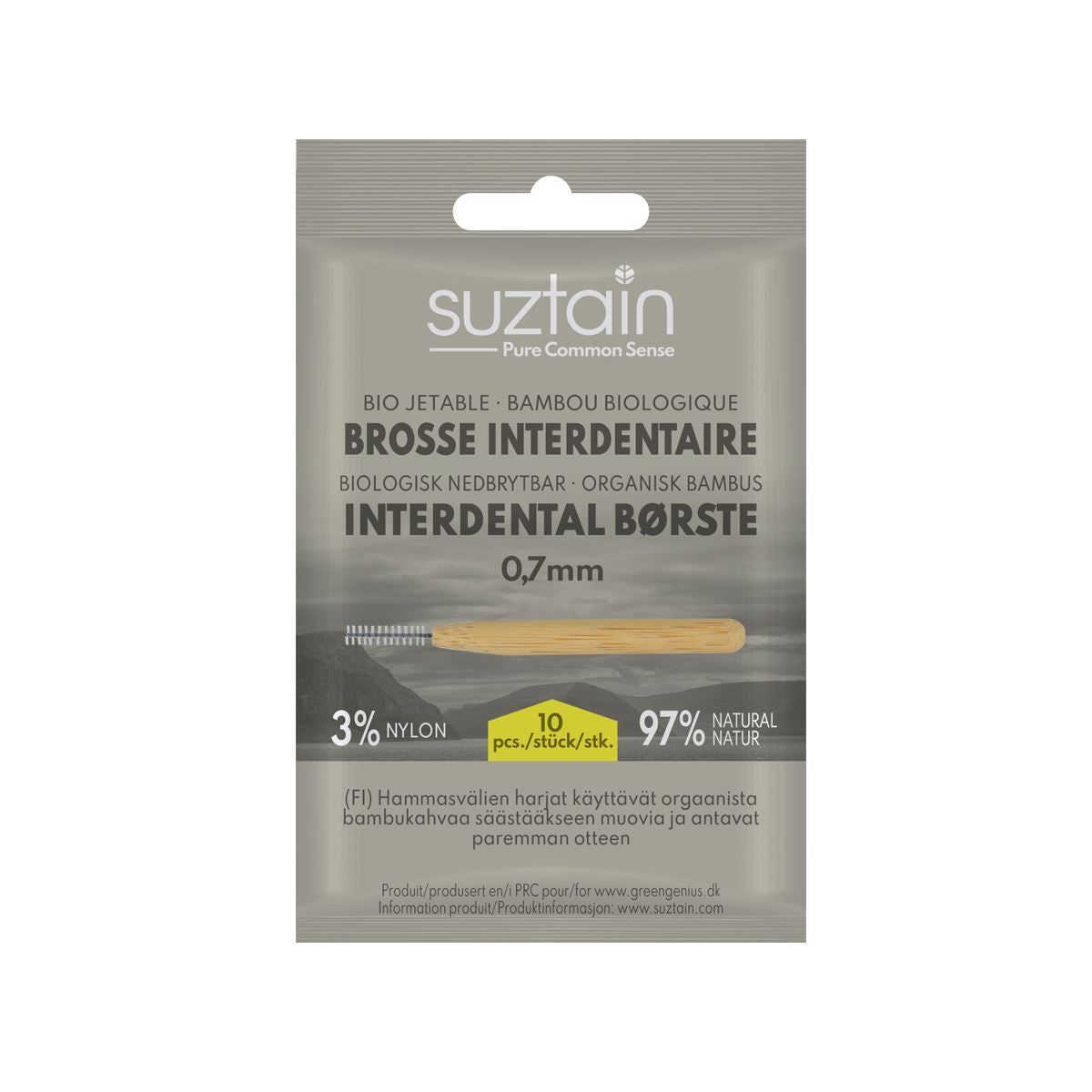 Suztain-Interdental Børste - Mellemrumsbørster - 0.7mm - 10 Stk