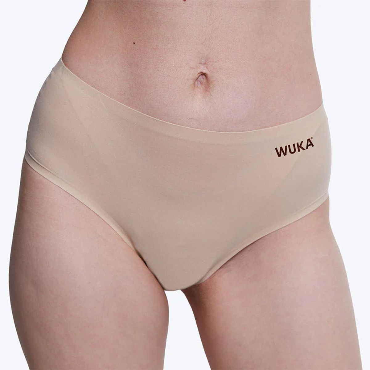 Wuka - Menstruationstrusse Stretch Seamless Midi Brief Light Nude - Medium Flow