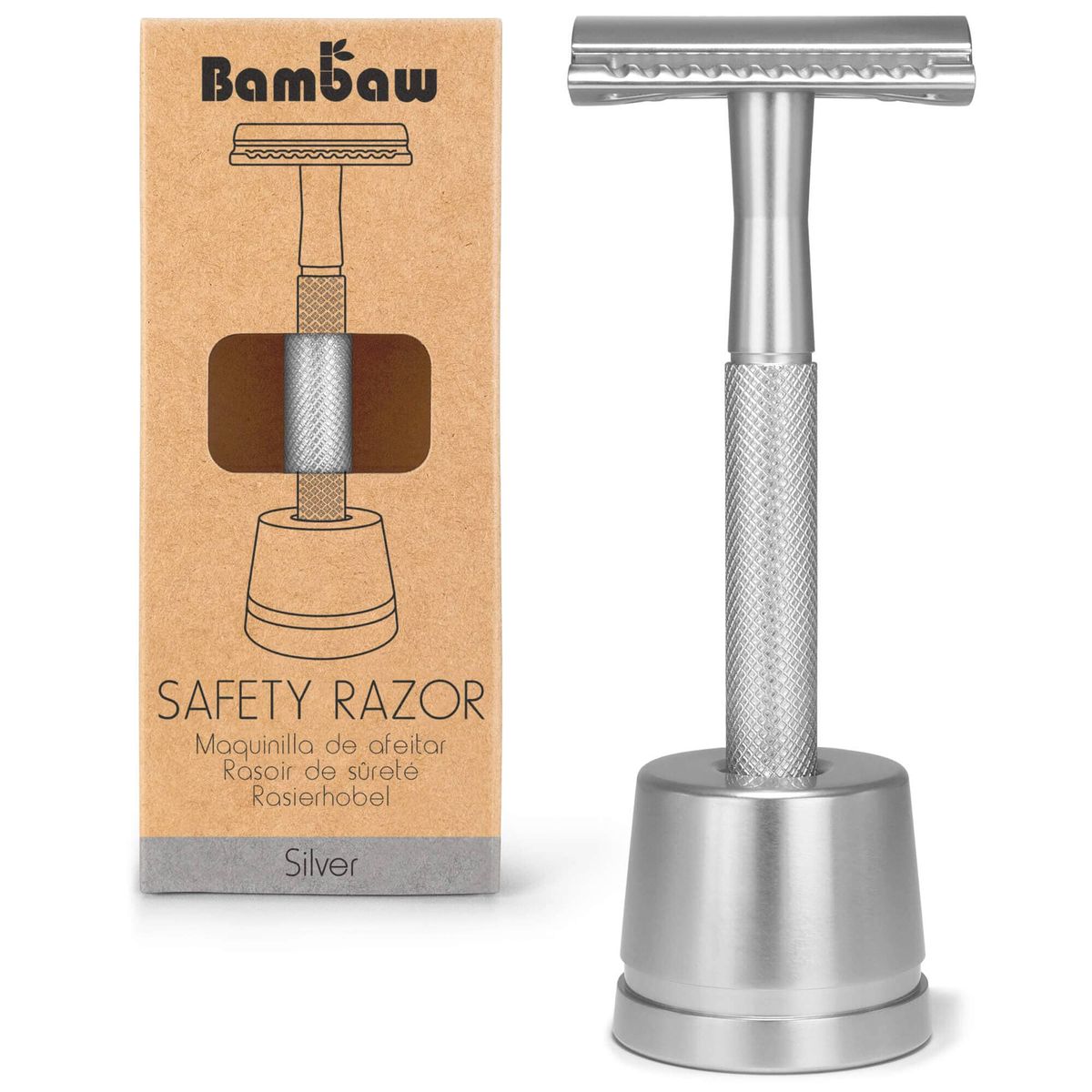 Bambaw - Barberskraber Safety Razor Med Holder - Silver