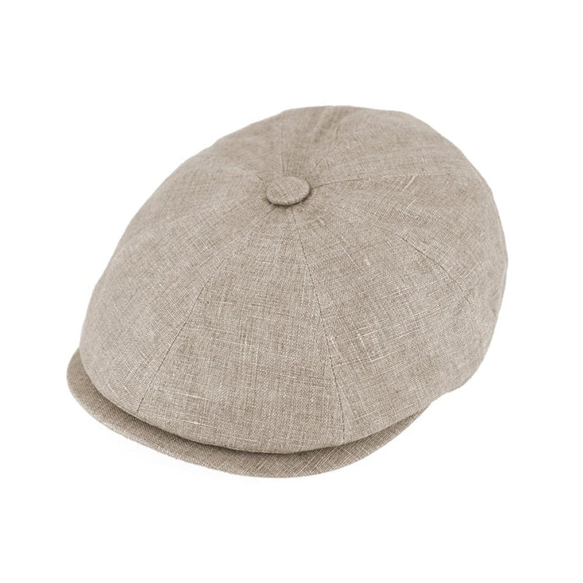 Bakerboy hat, hør, beige - 62 cm