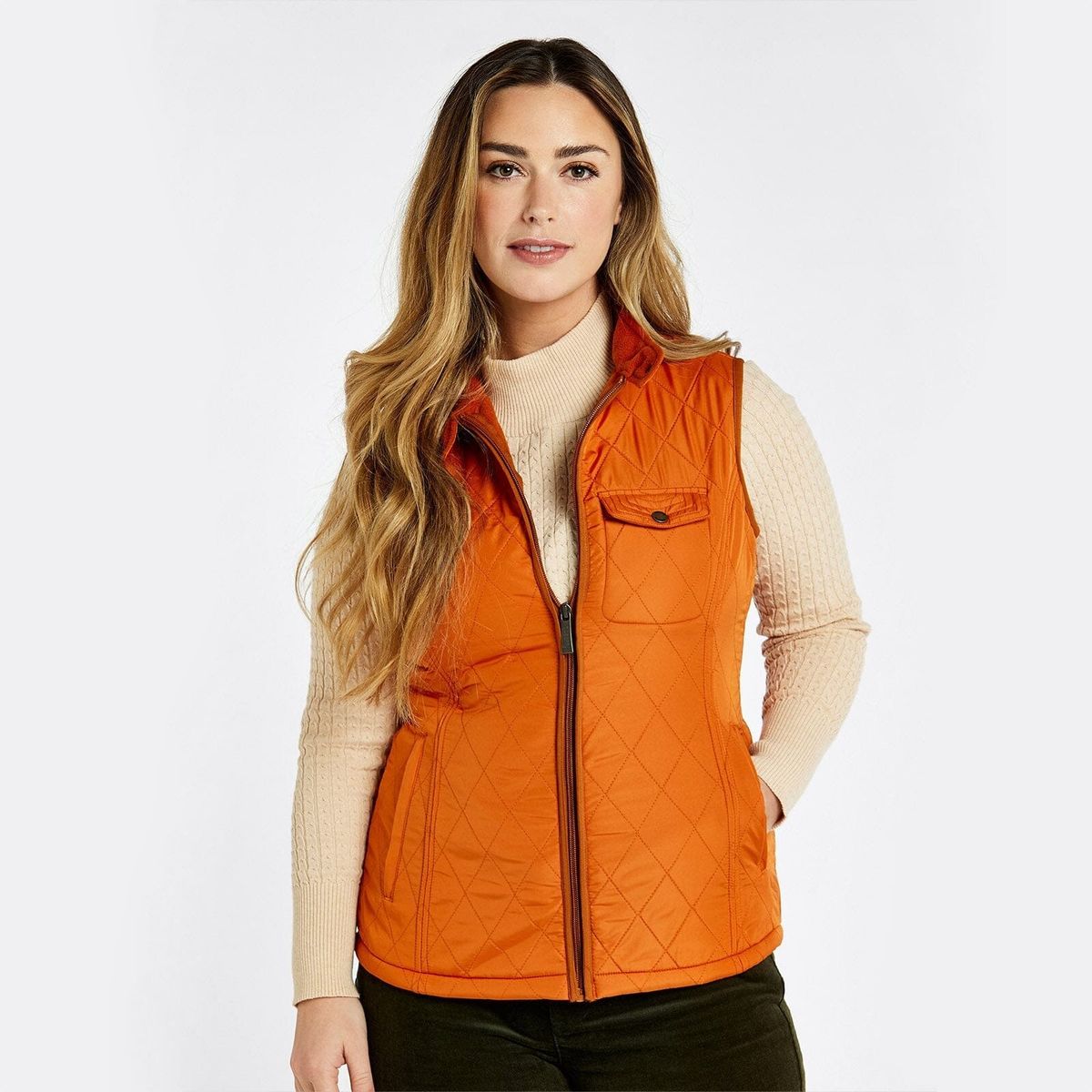 Rathdown Quilted Gilet, Cayenne - 36 (UK10)