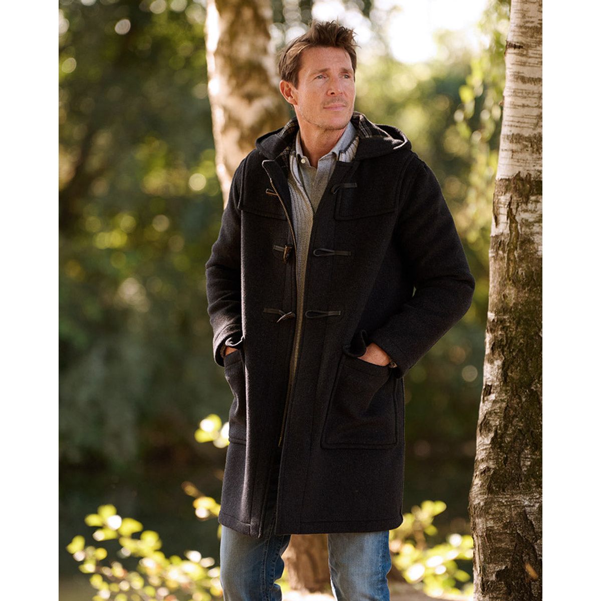 Duffle coat "Men's Duffle", mørkegrå - 52 EU / L