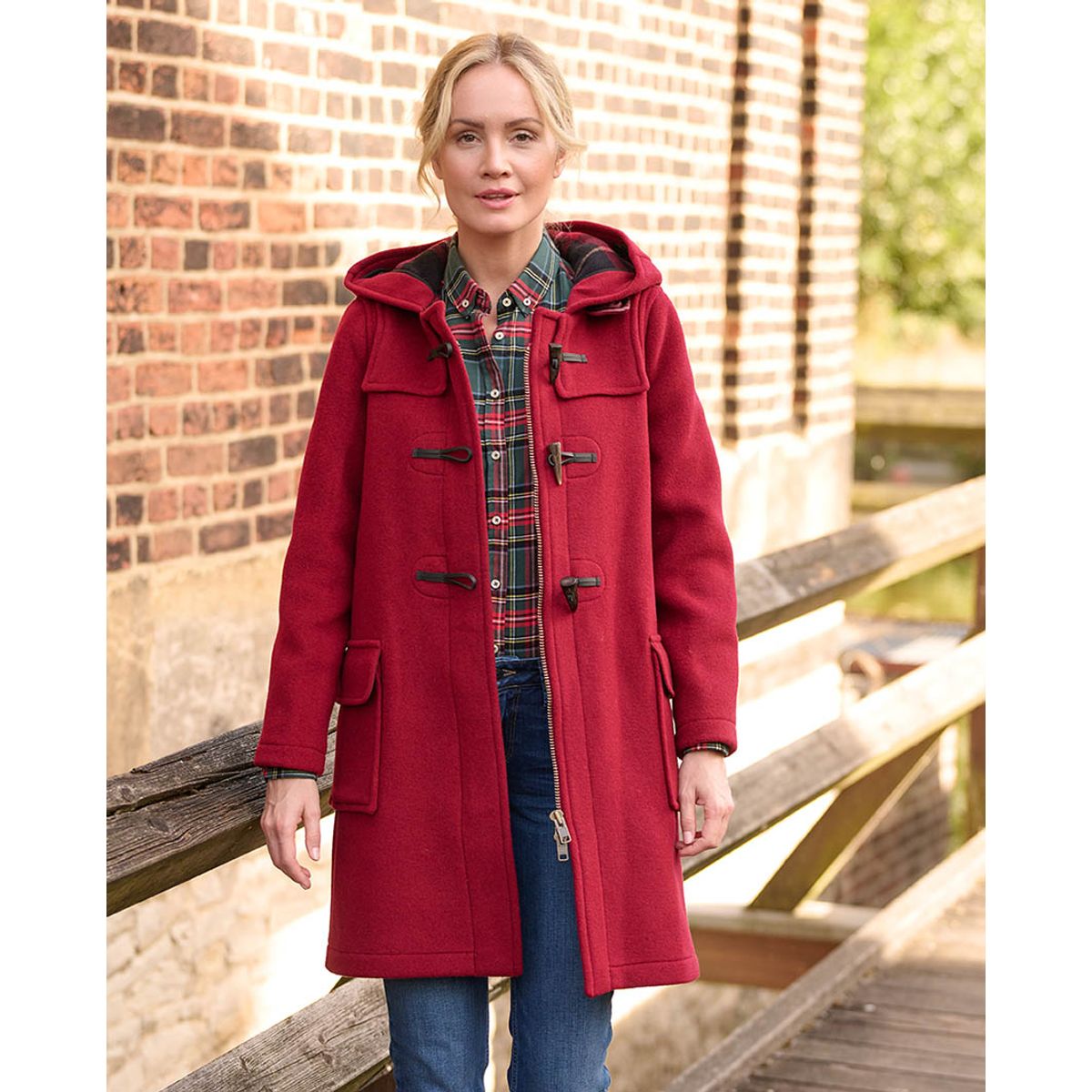 Duffle coat "Ladies's Duffle", vinrød - 44