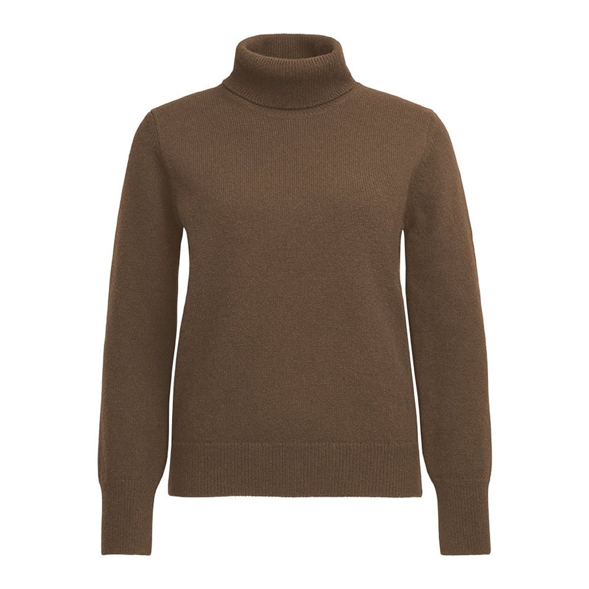 Franken & Cie Ladies Roll Neck Sweater, karamelbrun rullekravesweater - 36 (S)