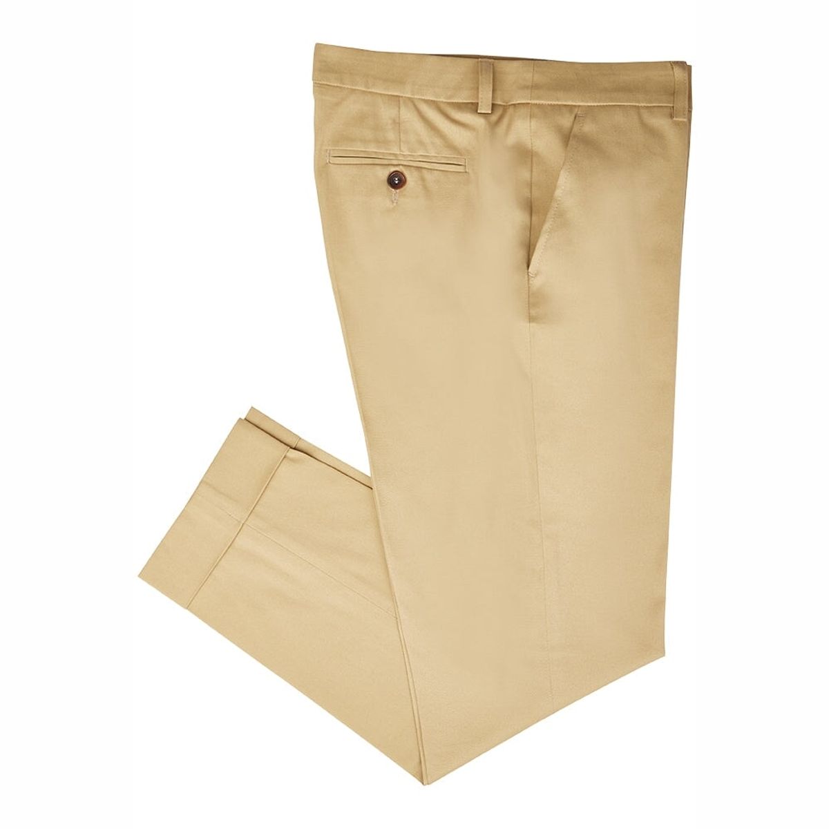 Chinos med opslag, dame, beige - EU40