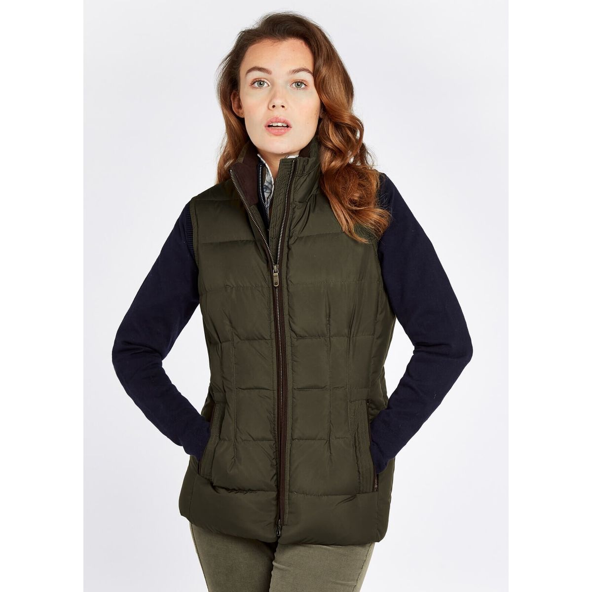 Spiddal Quilted Gilet, olive - 44 (UK18)