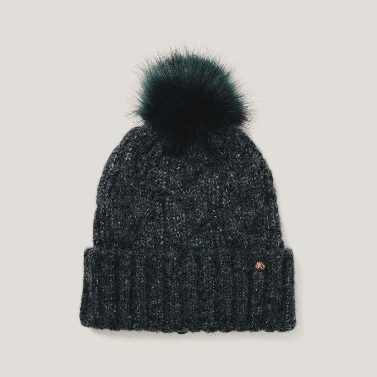 Amelia Beanie tophue, teal blågrøn