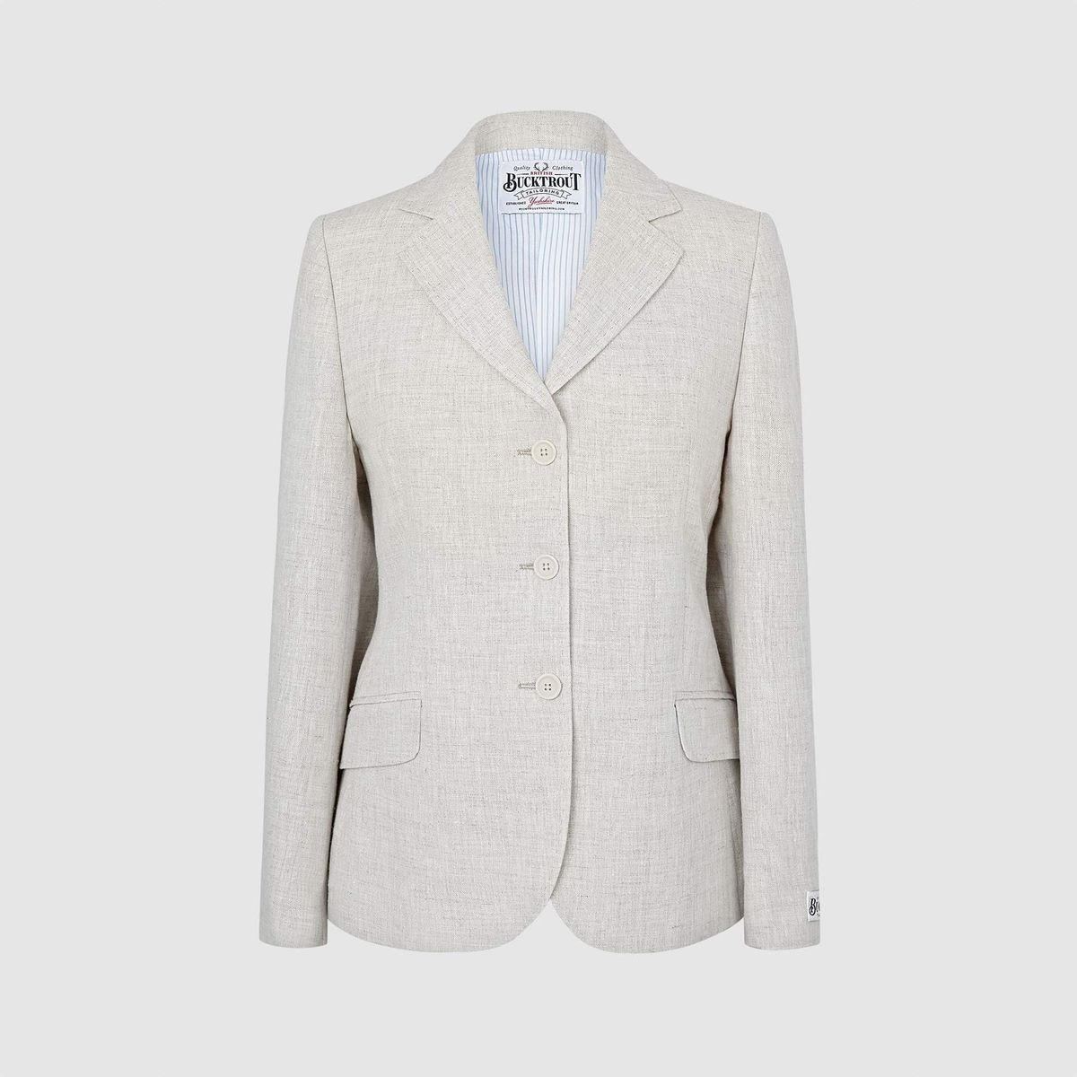 Claire Ladies Linen Blazer, hør, naturhvid - 8 (XS)