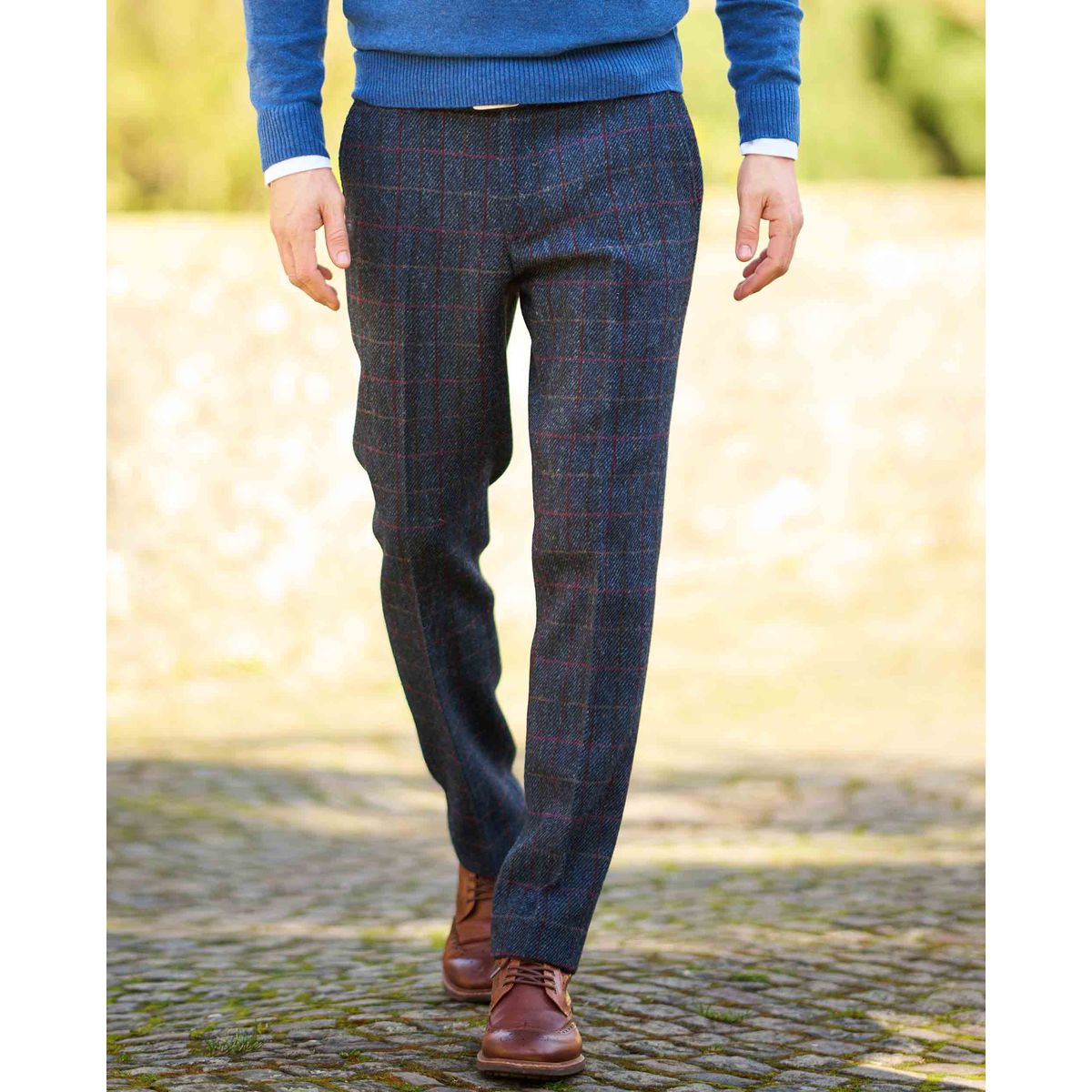 Miller tweed bukser, Harris Tweed, scottish blue - 58 EU / 3XL