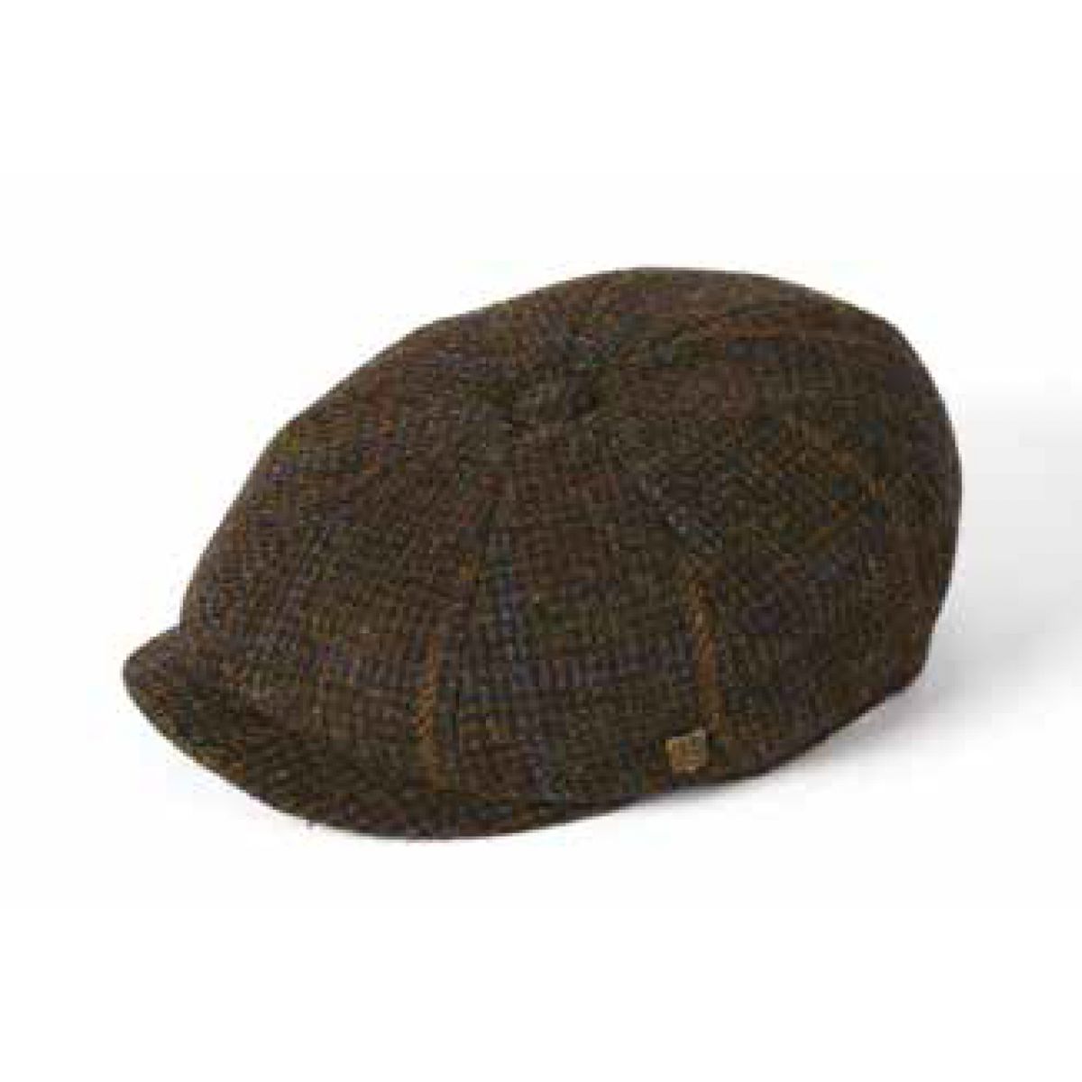 Carloway Harris Tweed Bakerboy Hat - grøn - 57 cm