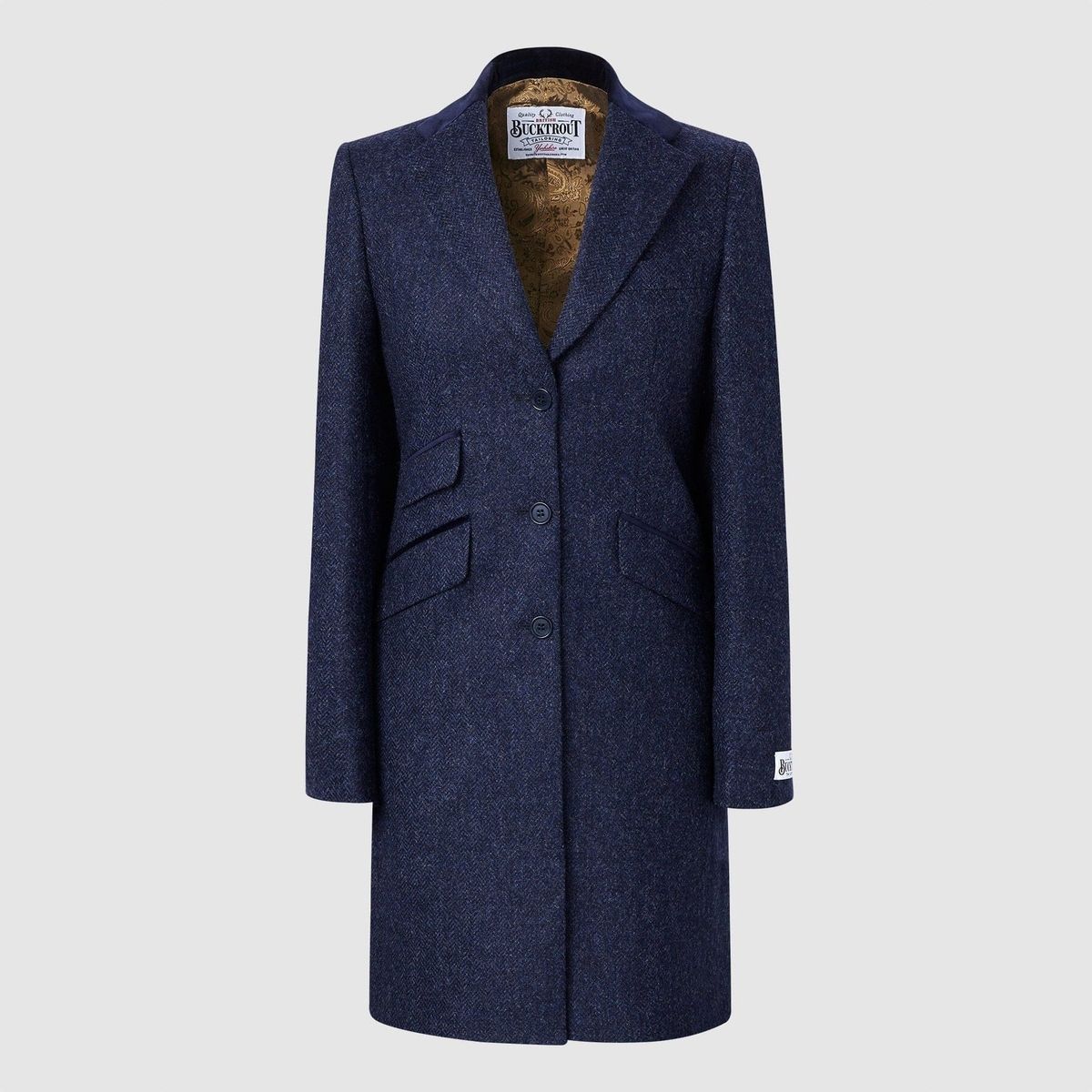 Tori 3/4 Ladies Coat frakke af Yorkshire Tweed, navy - 18 (XXL)