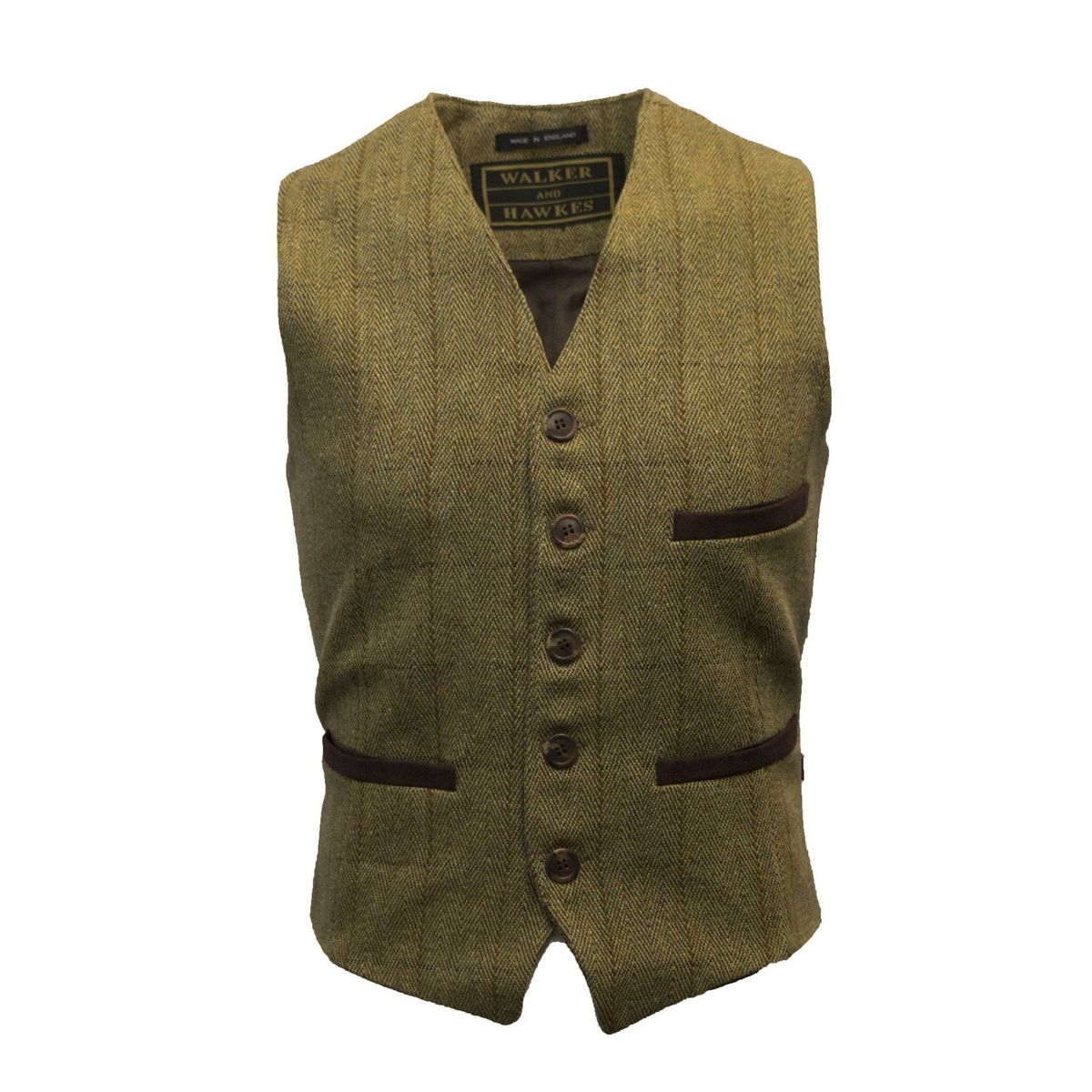 Alcott Tweed Formal Waistcoat, vest, lys salvie - XS