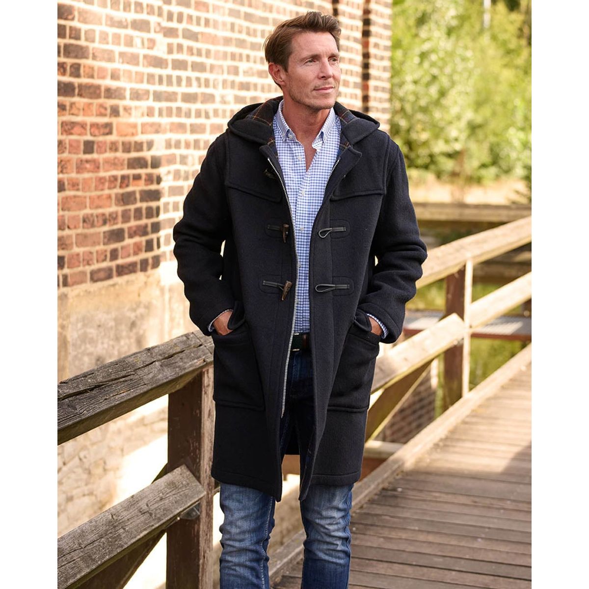 Duffle coat "Men's Duffle", marineblå - 48 EU / S