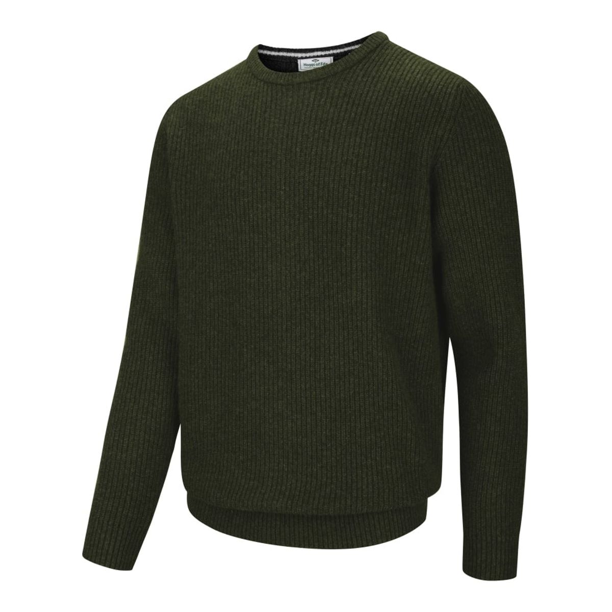 Borders Crew Neck Rib Pullover, loden grøn - 3XL (49-50)