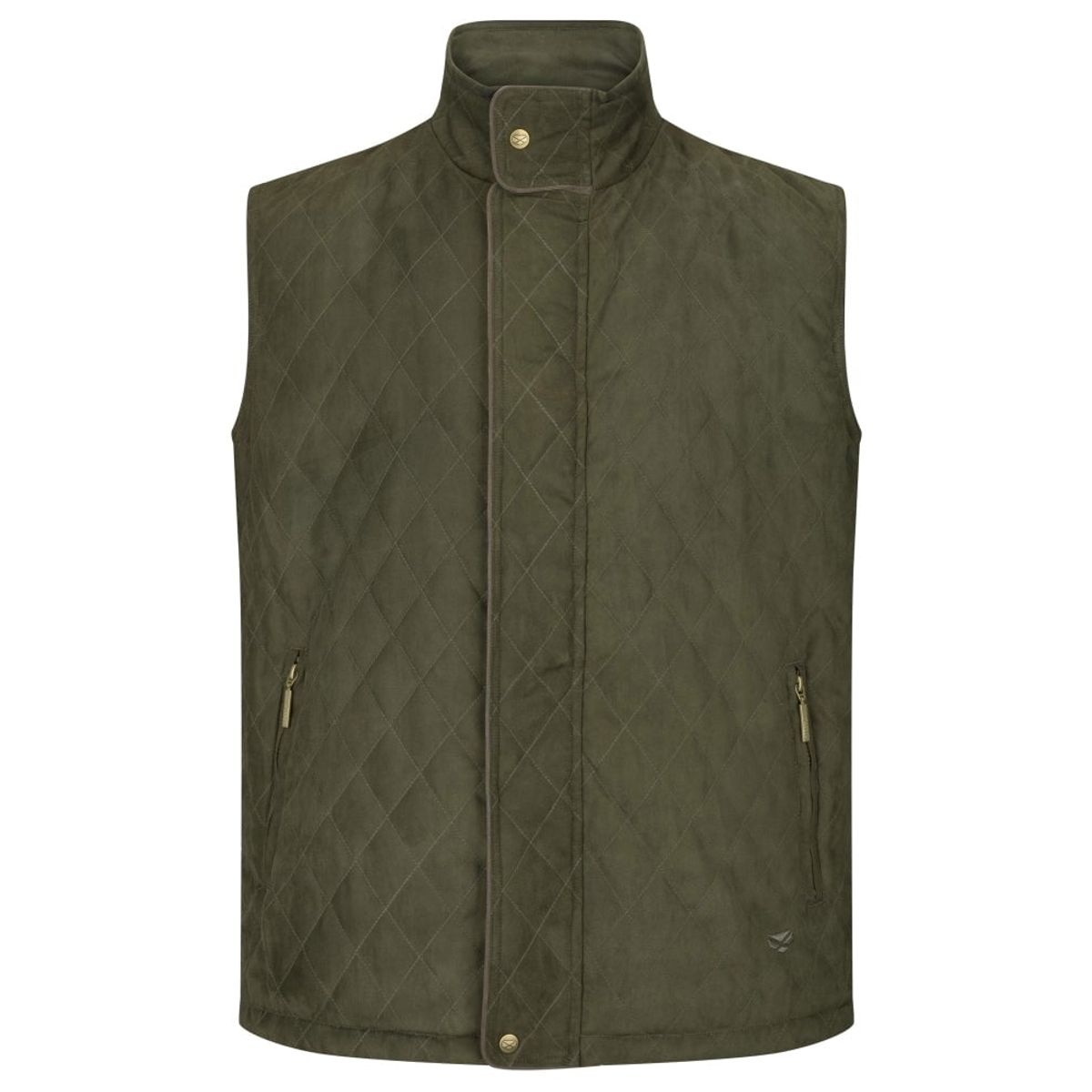 Denholm quiltet vest, loden grøn - L