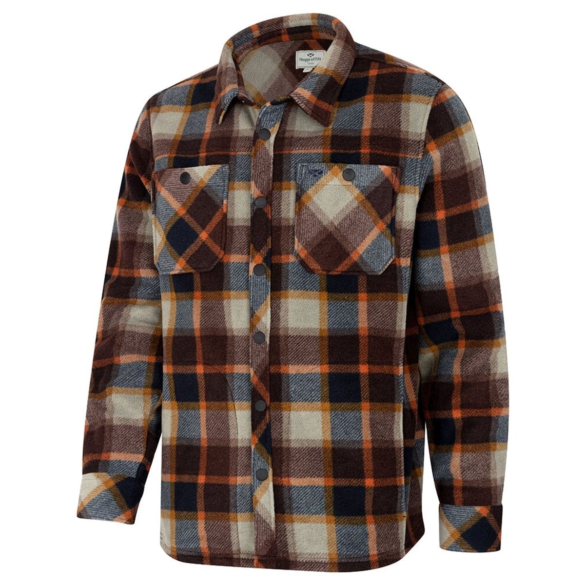 Brucefield Plaid Shacket overshirt, brun/blå tern - XXL